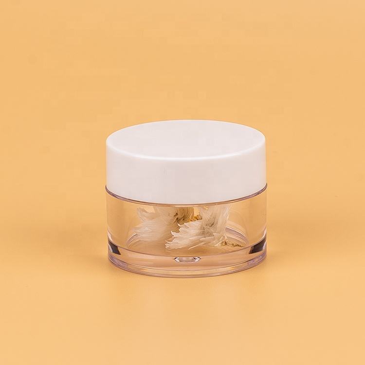 PETG transparent round single wall cosmetic cream jar