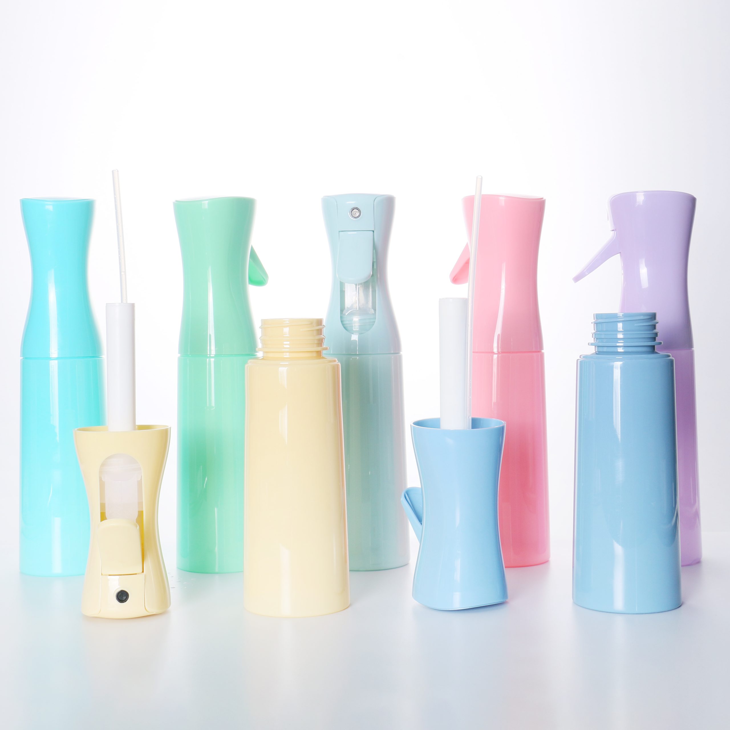 Cosmetic Fine Mist Sprayer Bottle  300ml Hair Water Alcohol Atomized Continuous Plastic Spray Bottle