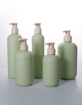 200ml 500ml 300ml Eco Friendly HDPE Green Empty Skincare Cream Container Customize 250ml Plastic Lotion Shampoo Pump Bottles