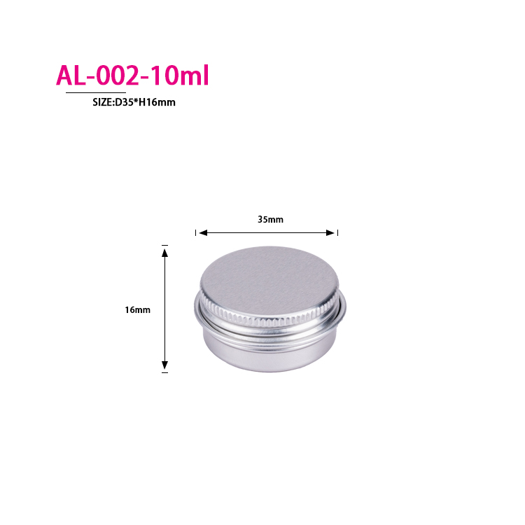 5ml 10ml 20ml 30ml 50ml 60ml 80ml 100ml 120ml 150ml 180ml 200ml 250ml Round Cosmetic Containers Box Silver Aluminum Jar