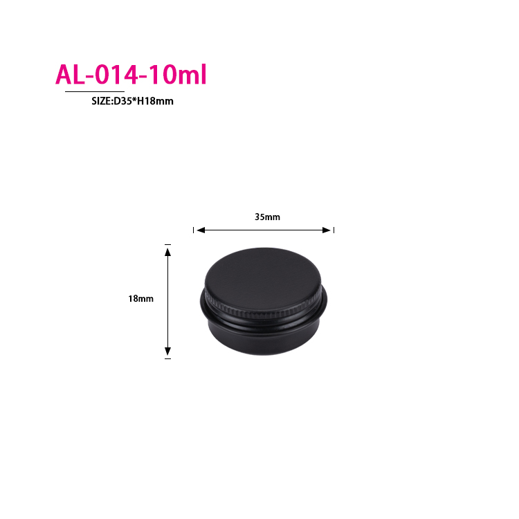 10ml 15ml 30ml 50ml 60ml 80ml 100ml 120ml 150ml Matte Black Aluminum Jar empty aluminum candle jar