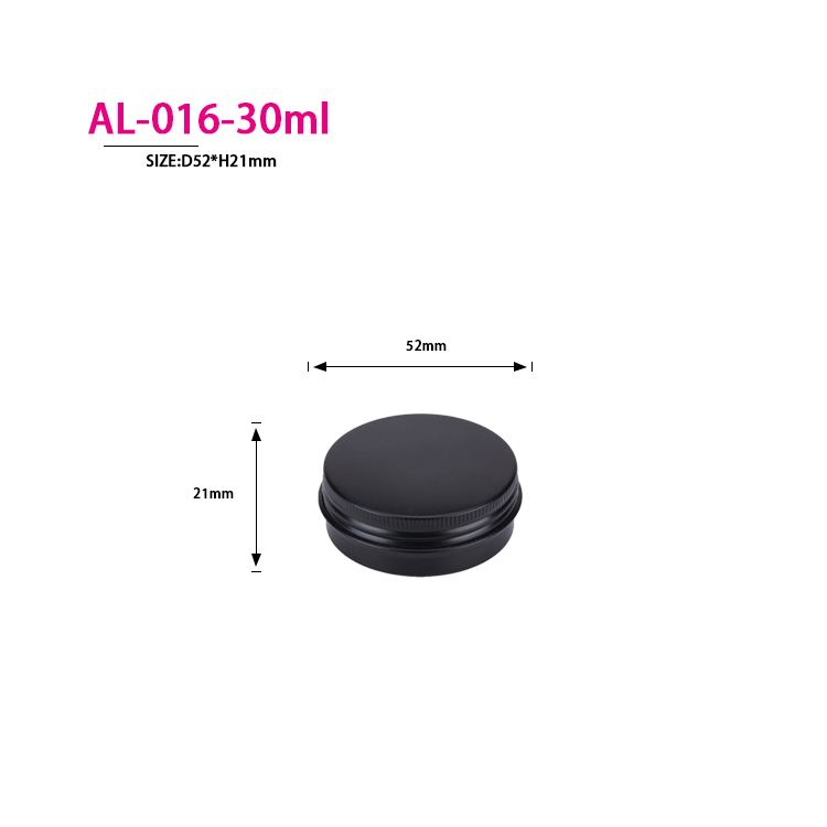 10ml 15ml 30ml 50ml 60ml 80ml 100ml 120ml 150ml Matte Black Aluminum Jar empty aluminum candle jar