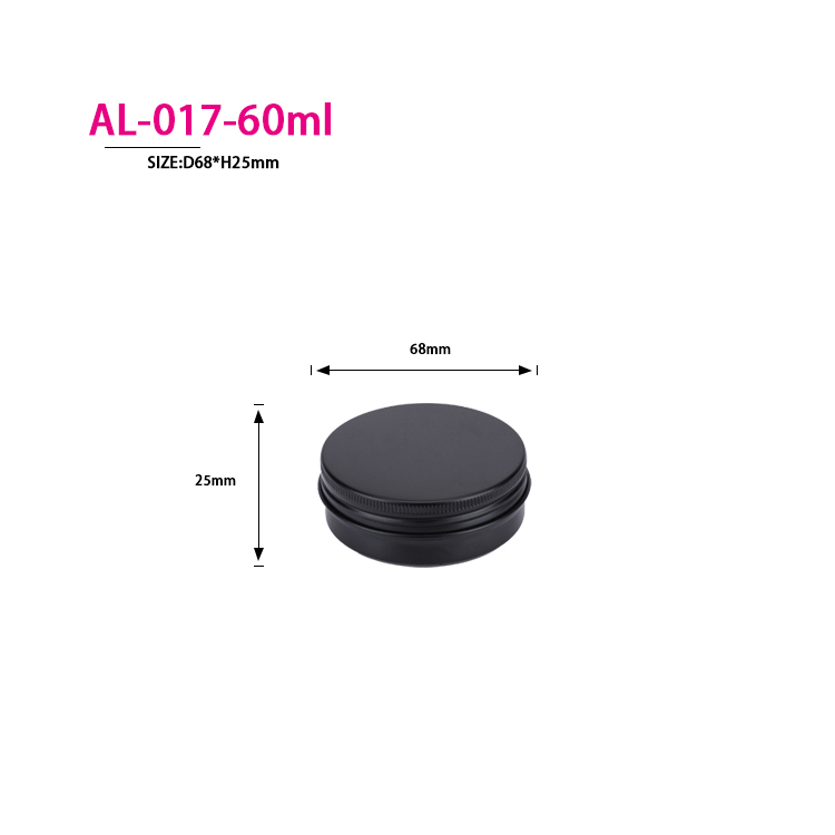 10ml 15ml 30ml 50ml 60ml 80ml 100ml 120ml 150ml Matte Black Aluminum Jar empty aluminum candle jar