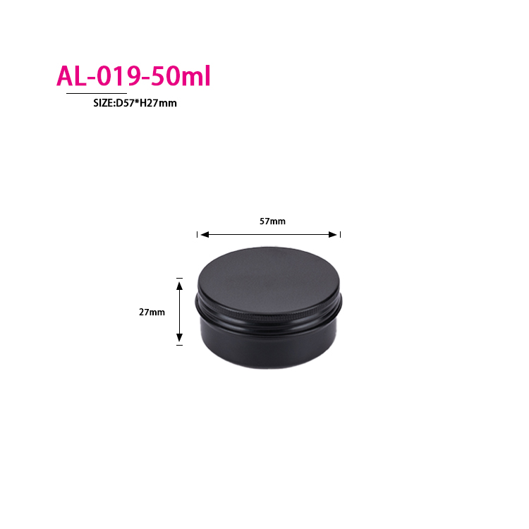 10ml 15ml 30ml 50ml 60ml 80ml 100ml 120ml 150ml Matte Black Aluminum Jar empty aluminum candle jar