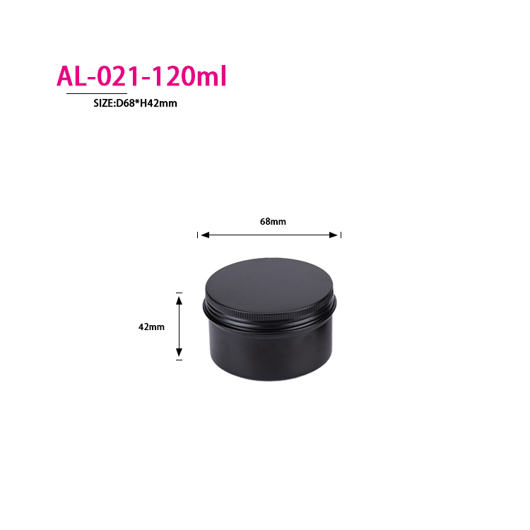 10ml 15ml 30ml 50ml 60ml 80ml 100ml 120ml 150ml Matte Black Aluminum Jar empty aluminum candle jar