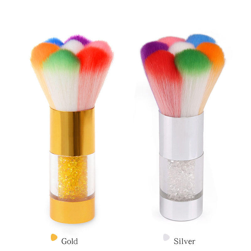 Flower Head Nail Art Dust Brush Powder Removal Nail Clean Up Brush