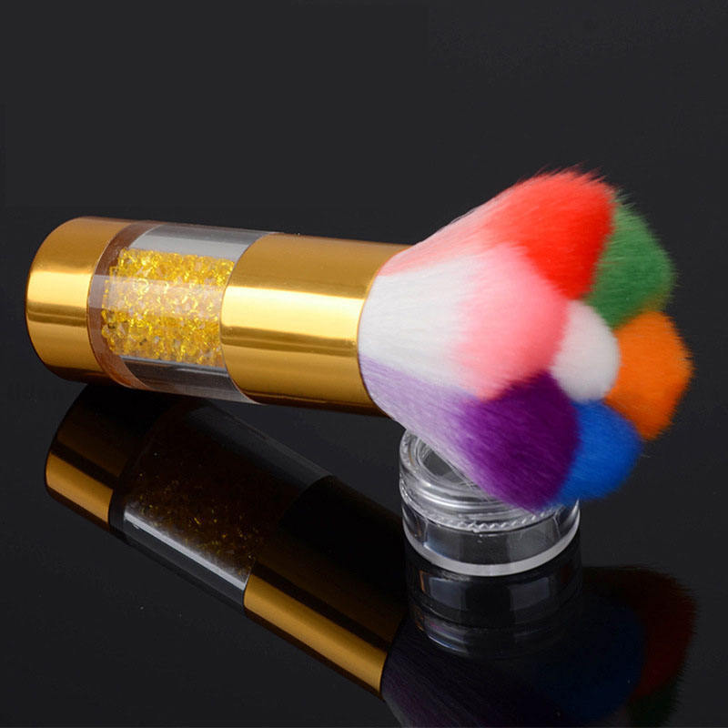 Flower Head Nail Art Dust Brush Powder Removal Nail Clean Up Brush