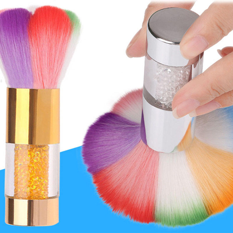 Flower Head Nail Art Dust Brush Powder Removal Nail Clean Up Brush