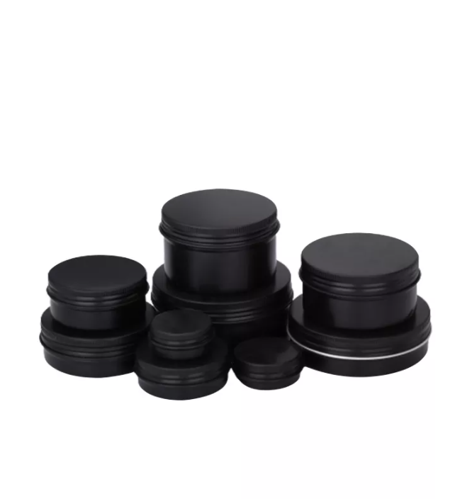 10ml 15ml 30ml 50ml 60ml 80ml 100ml 120ml 150ml Matte Black Aluminum Jar empty aluminum candle jar