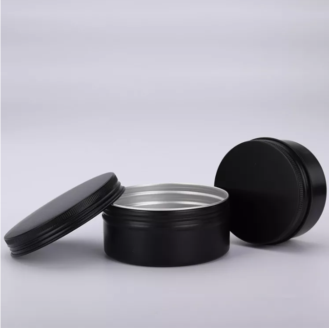 10ml 15ml 30ml 50ml 60ml 80ml 100ml 120ml 150ml Matte Black Aluminum Jar empty aluminum candle jar