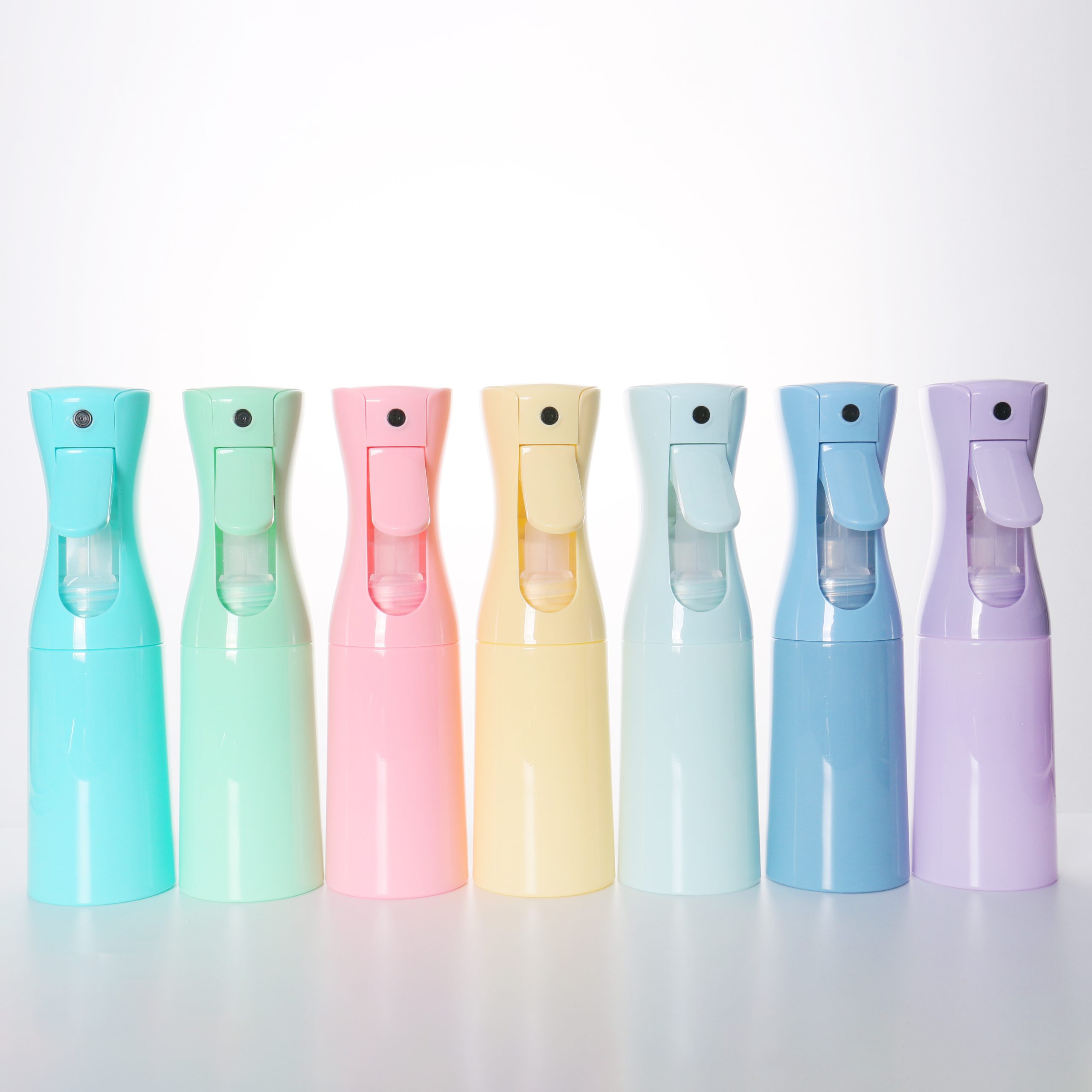 High Quality 200ml  Colorful Blue Pink Hair Salon Fine Mist Continuous Spray Bottle