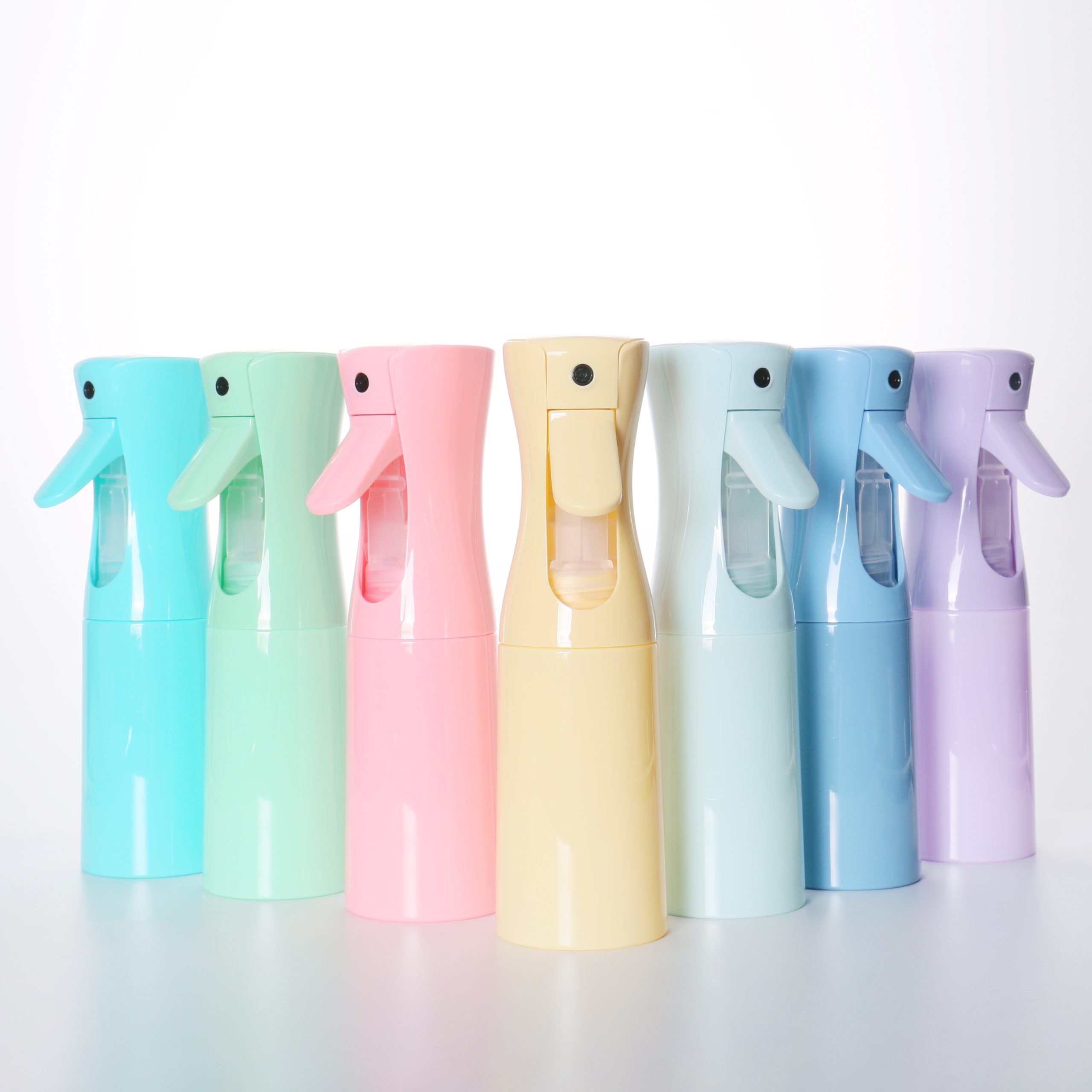 High Quality 200ml  Colorful Blue Pink Hair Salon Fine Mist Continuous Spray Bottle