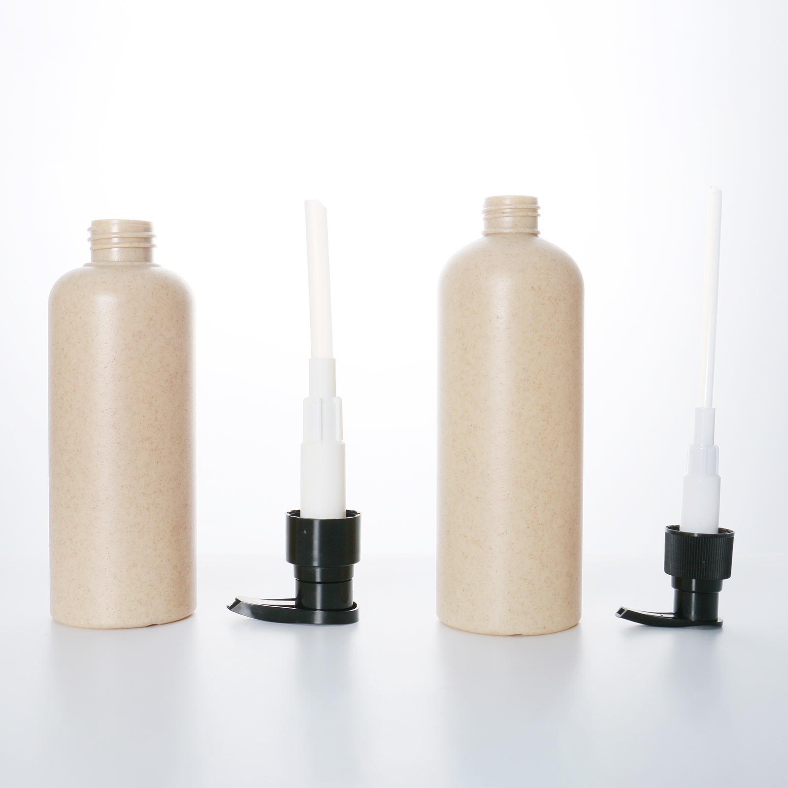 120ml 150ml 300ml 350ml 500ml Eco Friendly Biodegradable Cosmetic Container Wheat Straw Plastic Shampoo Pump Bottle