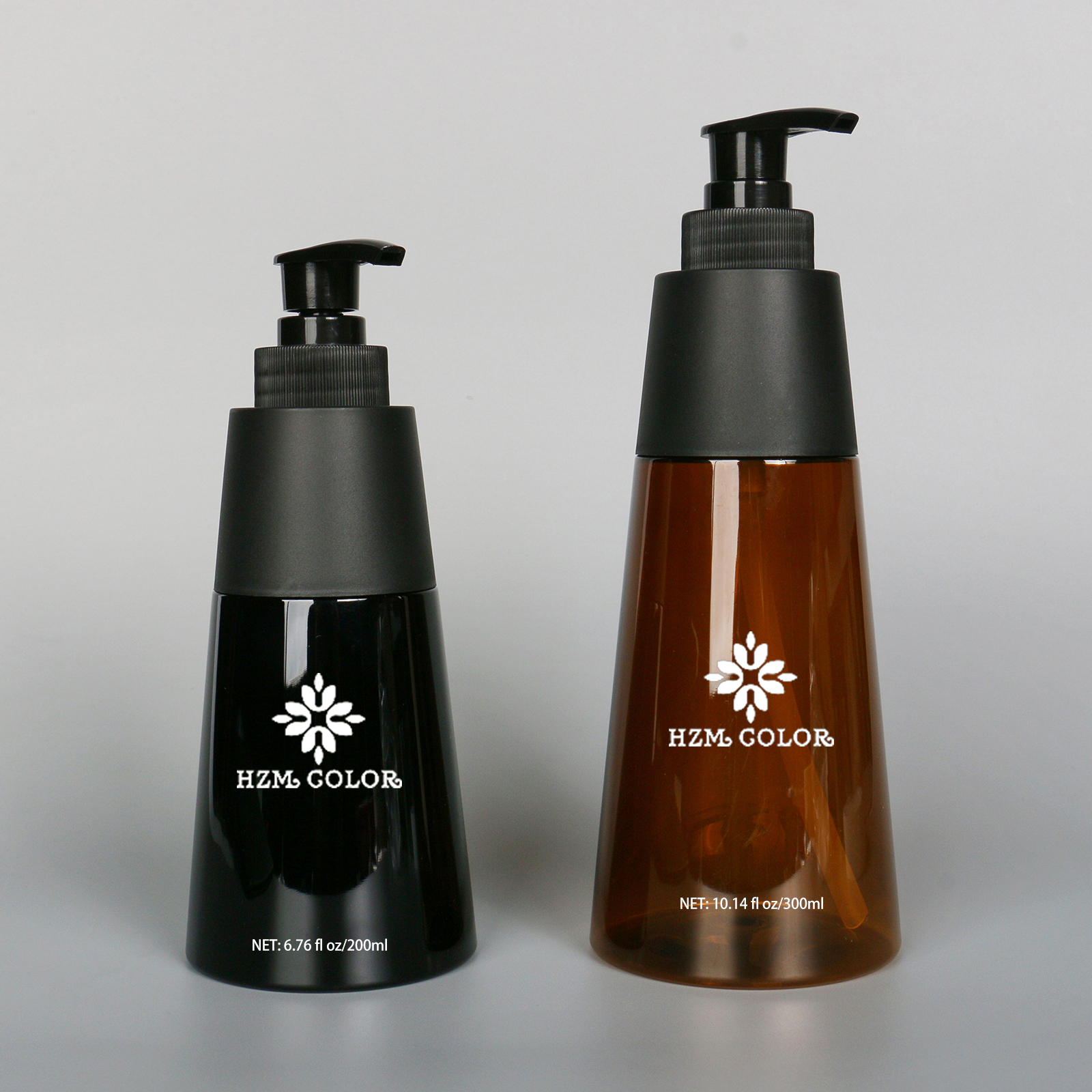 150ml 200ml 300ml 500ml Plastic Body Cream Lotion Bottles Black Brown Color Personal Care Cosmetic Shampoo Bottle Container