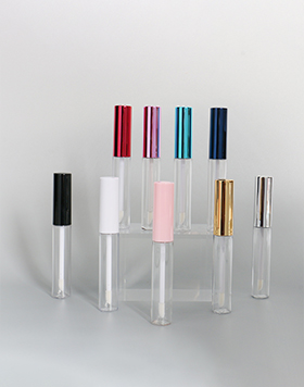 6ml Empty Round Lipstick Container Clear Cosmetic Lip Gloss Tube Custom Lip Gloss Tubes With Brush