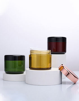 Customized Transparent Round Bottom Thick-walled Eye Cream Pet Plastic Cosmetic Cream Jar