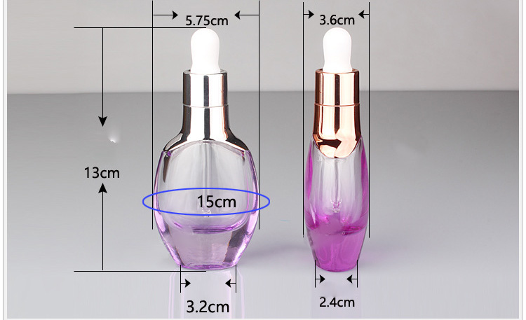 Wholesale Skin Care Emtpy Custom Color Essential Oil Glass 30ml Dropper Bottle