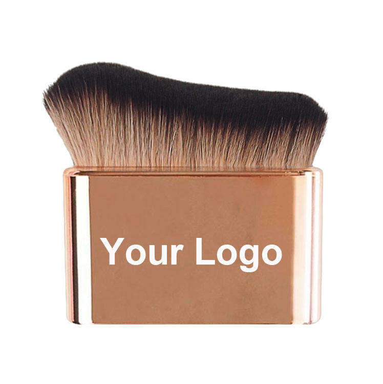 Personalized Portable Single Makeup Tools Custom Logo Multi Function Metal Foundation Contour Makeup Brush