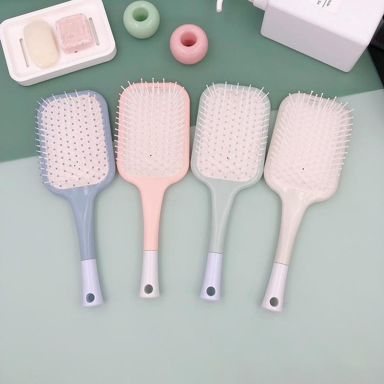 Extension Square Shape Plastic Candy Colors Paddle Massage Air Cushion Hair Brush