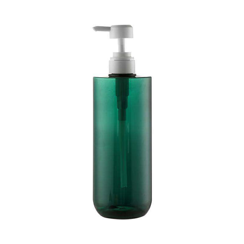 500ml Green Transparent Shampoo Bottle Empty Pump Bottles Shampoo Conditioner Plastic Bottles