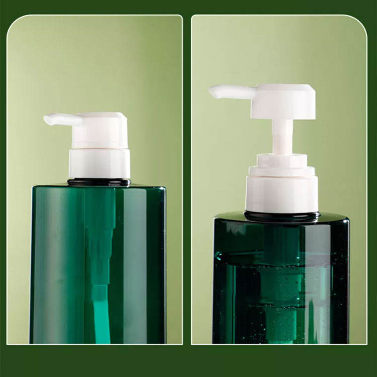 500ml Green Transparent Shampoo Bottle Empty Pump Bottles Shampoo Conditioner Plastic Bottles