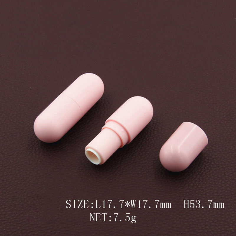 3ml Wholesale Custom Pink Private Label Empty Mini Cute Capsule Pill Lip Gloss Tube