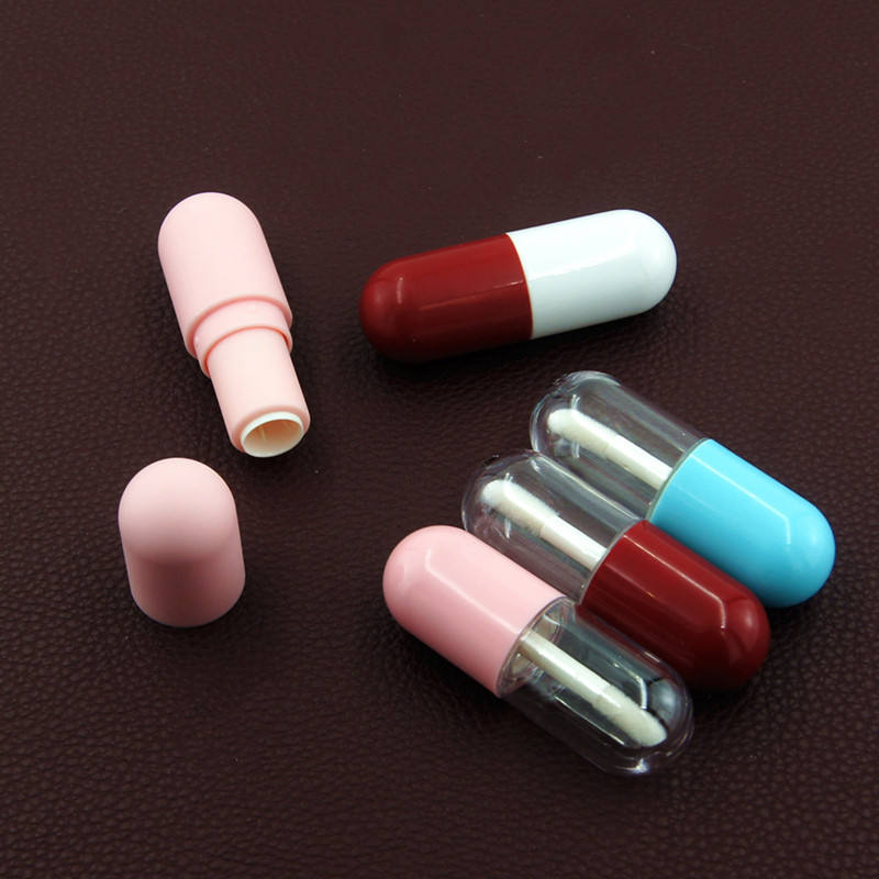 3ml Wholesale Custom Pink Private Label Empty Mini Cute Capsule Pill Lip Gloss Tube