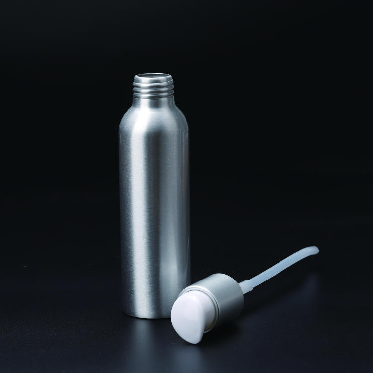 120ml Wholesale custom Cosmetic Bottle empty round Shape Aluminum lition bottle