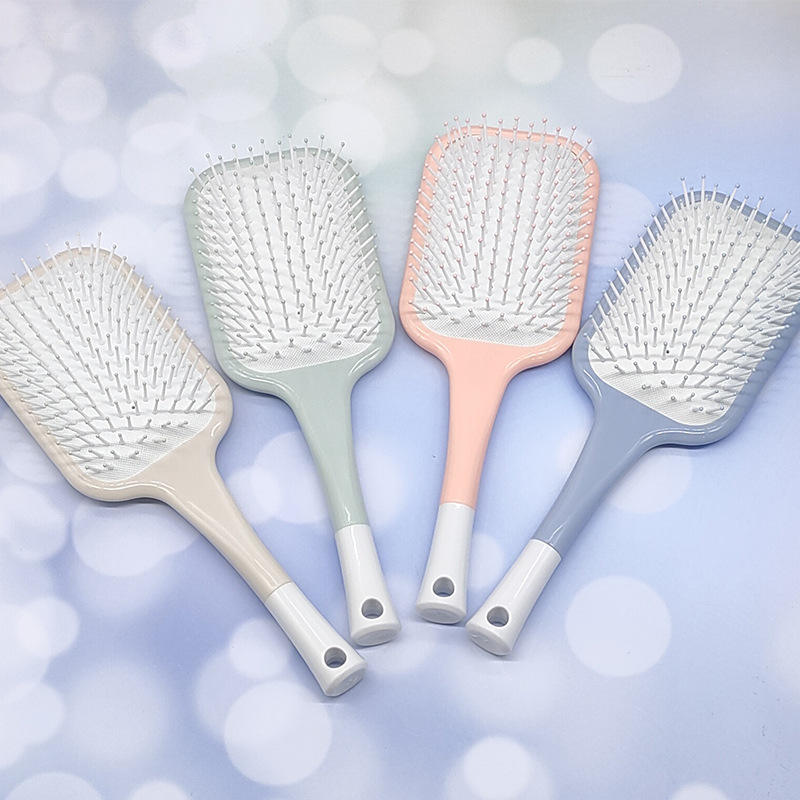 Extension Square Shape Plastic Candy Colors Paddle Massage Air Cushion Hair Brush