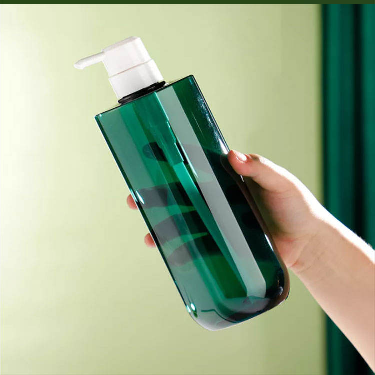 500ml Green Transparent Shampoo Bottle Empty Pump Bottles Shampoo Conditioner Plastic Bottles