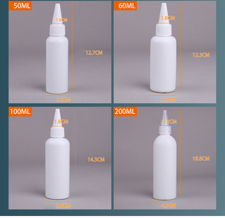 20ml 30ml 50ml 100ml 200ml Light-proof Pigment Pointy Mouth Pet Plastic Bottle