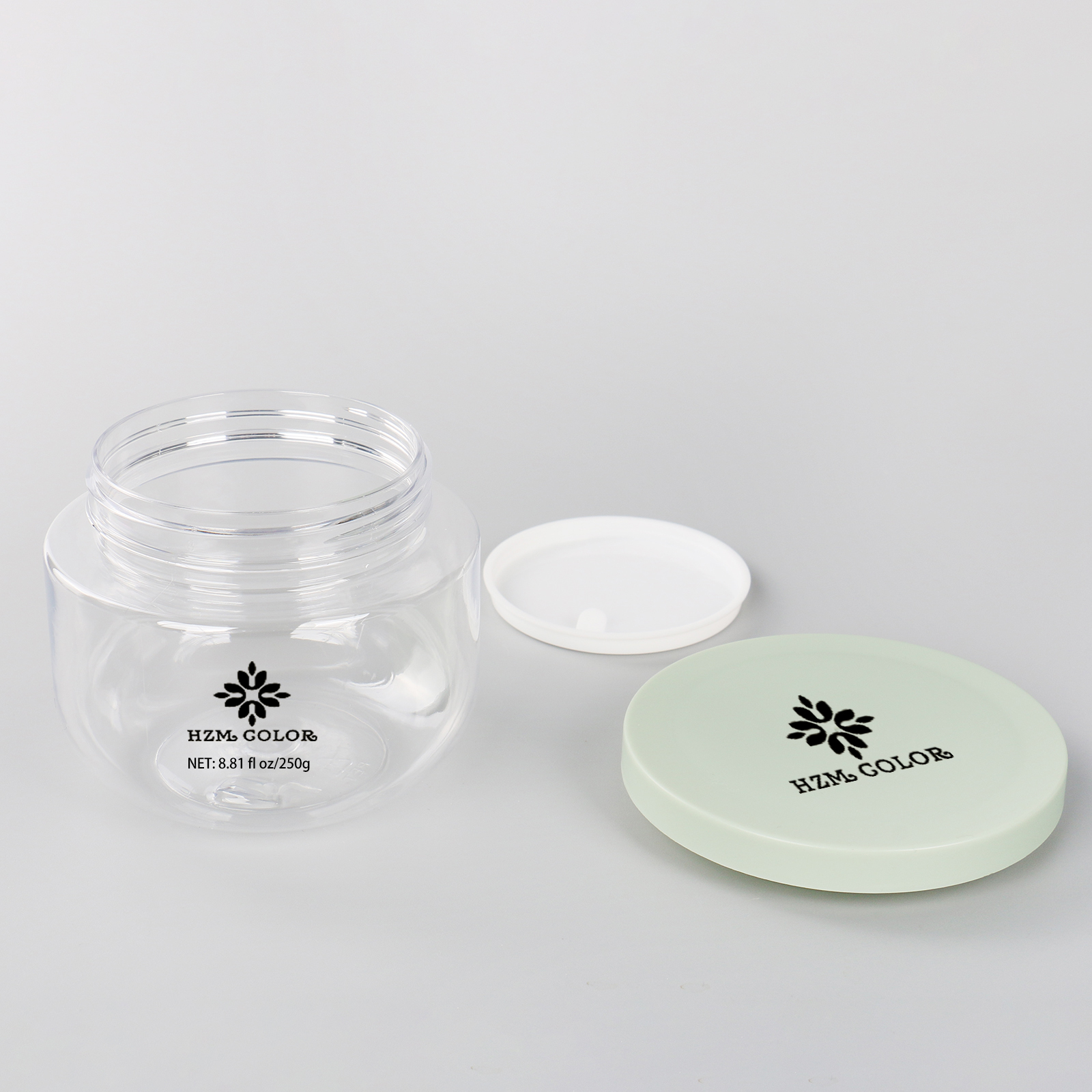 Plastic Cosmetic Container Pet Wide Mouth Hair Mask Face Mask Cream Jar Bottle 250ml Body Butter Cream Jar