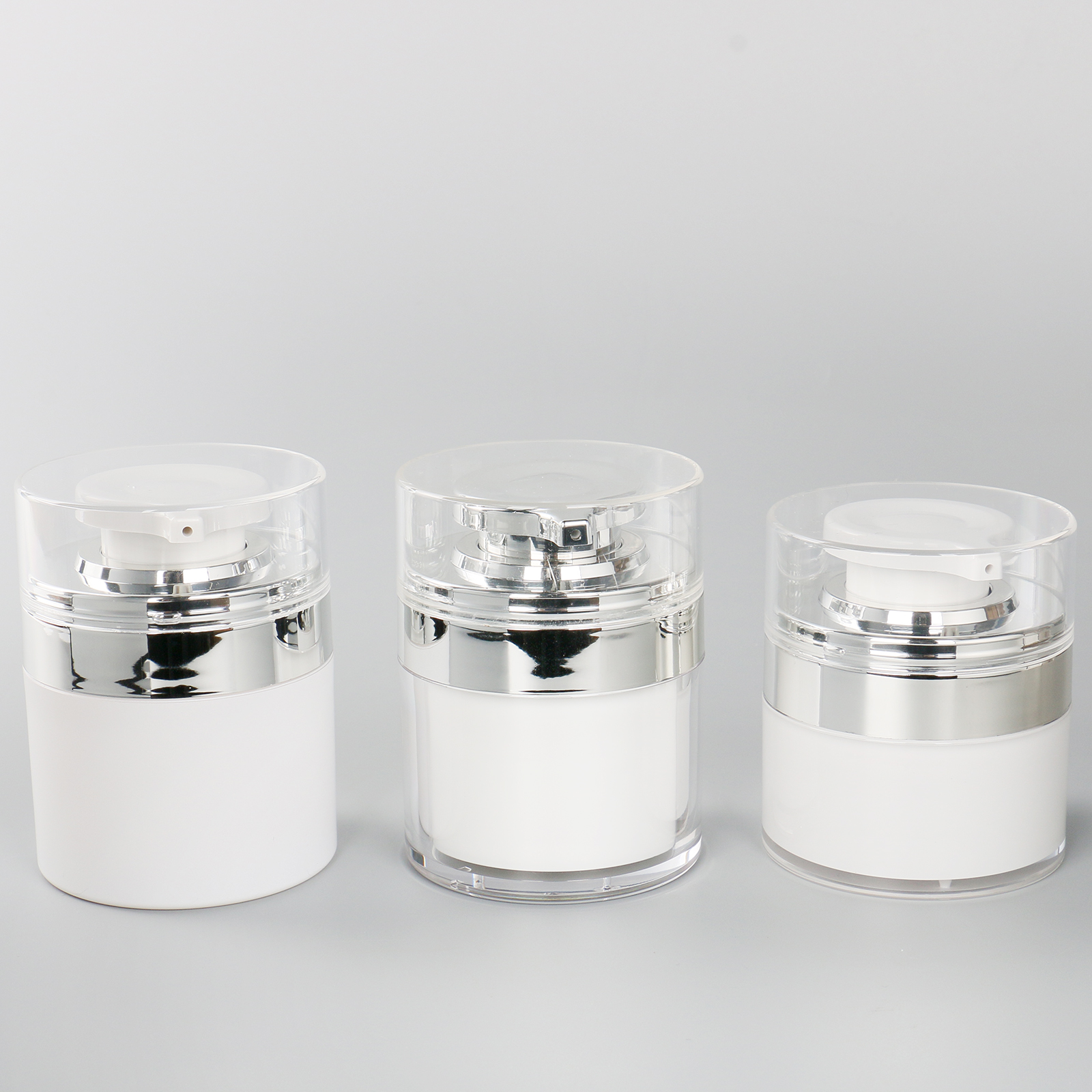 30ml Eye Cream Lotion Container White Acrylic Jars Double Wall Cosmetic 30g 50g Airless Serum Pump Jar >= 10000 pieces