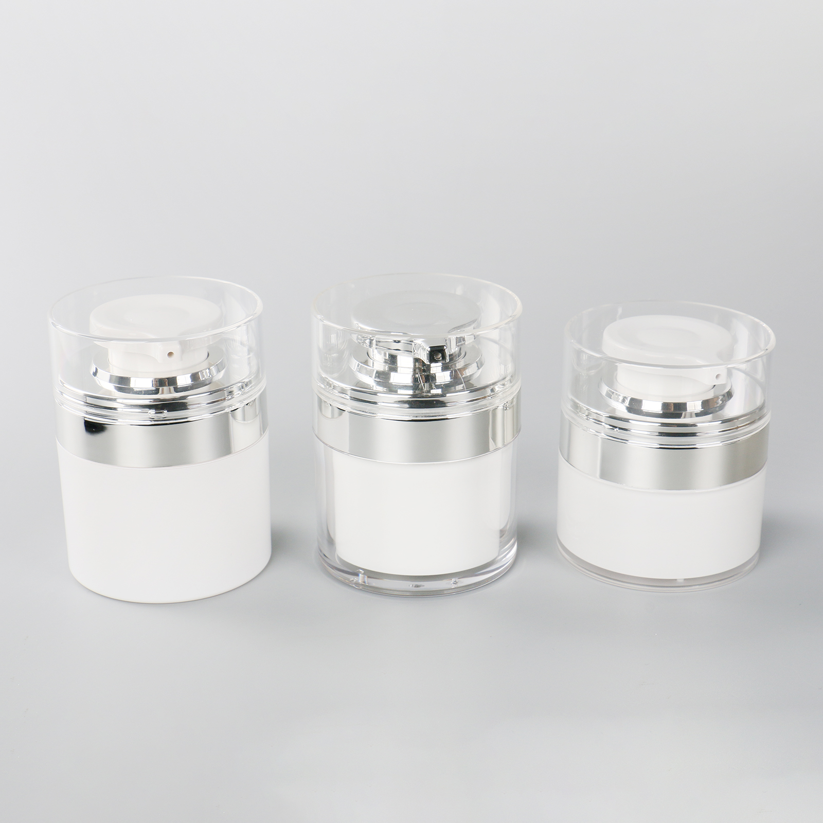 30ml Eye Cream Lotion Container White Acrylic Jars Double Wall Cosmetic 30g 50g Airless Serum Pump Jar >= 10000 pieces