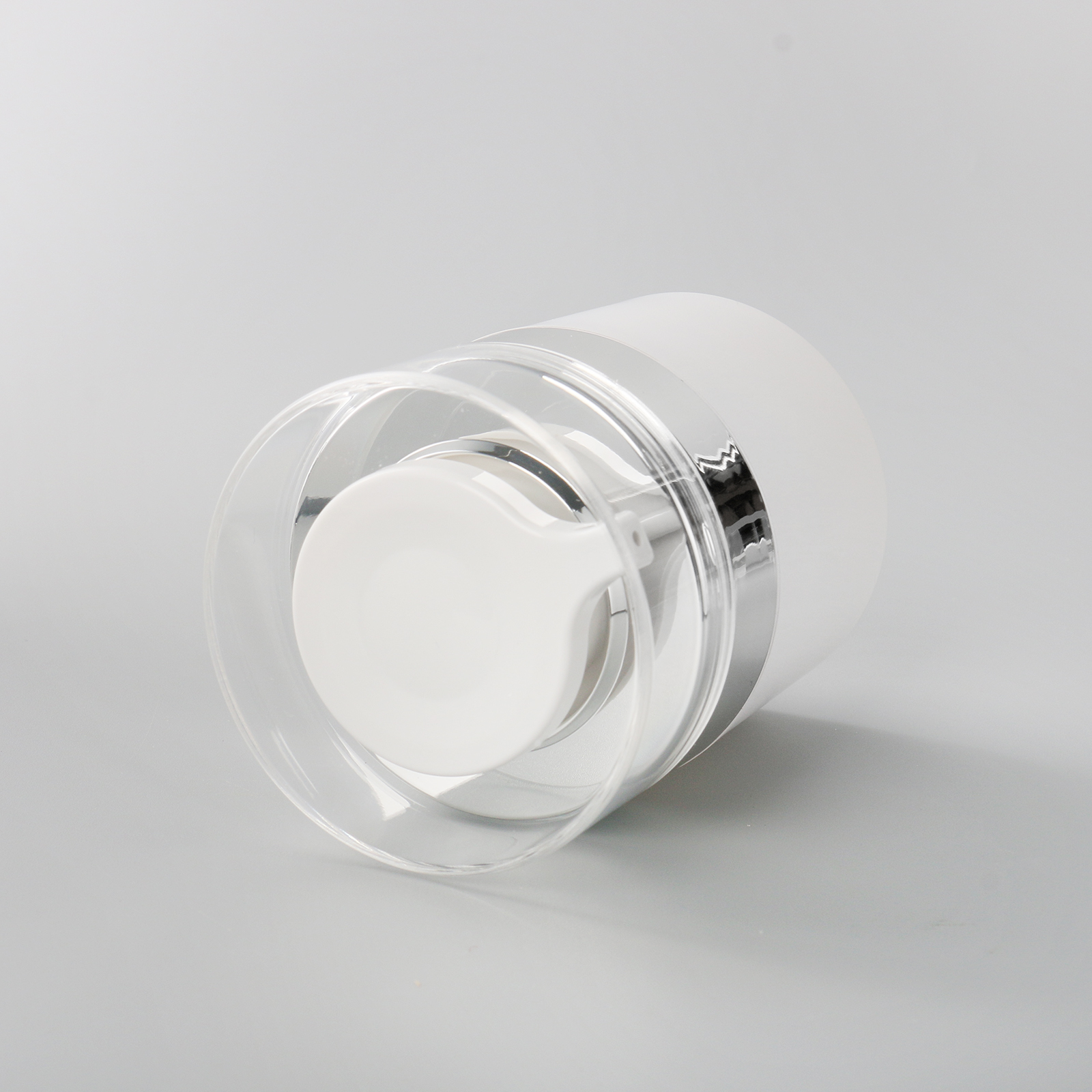 30ml Eye Cream Lotion Container White Acrylic Jars Double Wall Cosmetic 30g 50g Airless Serum Pump Jar >= 10000 pieces