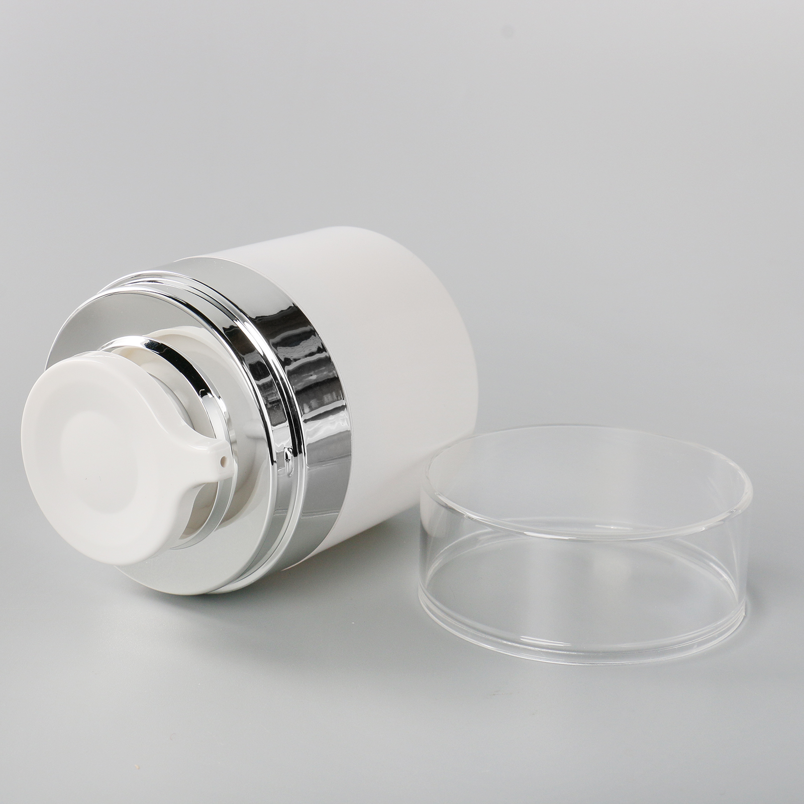 30ml Eye Cream Lotion Container White Acrylic Jars Double Wall Cosmetic 30g 50g Airless Serum Pump Jar >= 10000 pieces