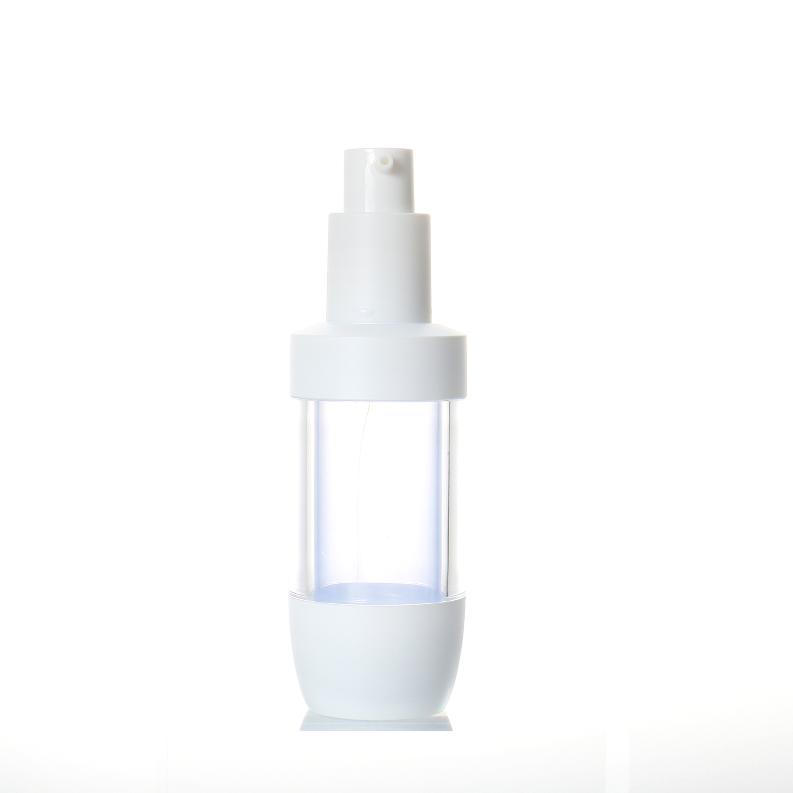 Vacuum Skin Care Container Cosmetic Face Cream White 30ml Lotion Serum Airless Pump Bottle With Pump Sprayer