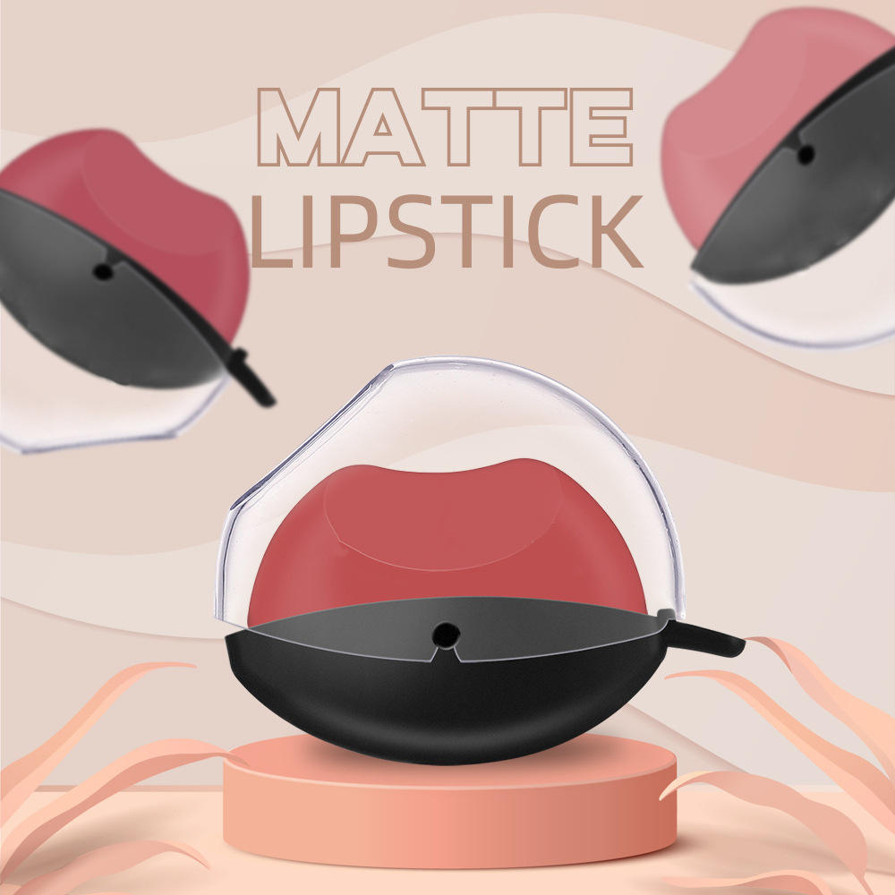 Customized 7 Color Matte Lazy Lipstick Makeup Fashion Waterproof Long Lasting Private Label Lazy Lip Shape Lipstick