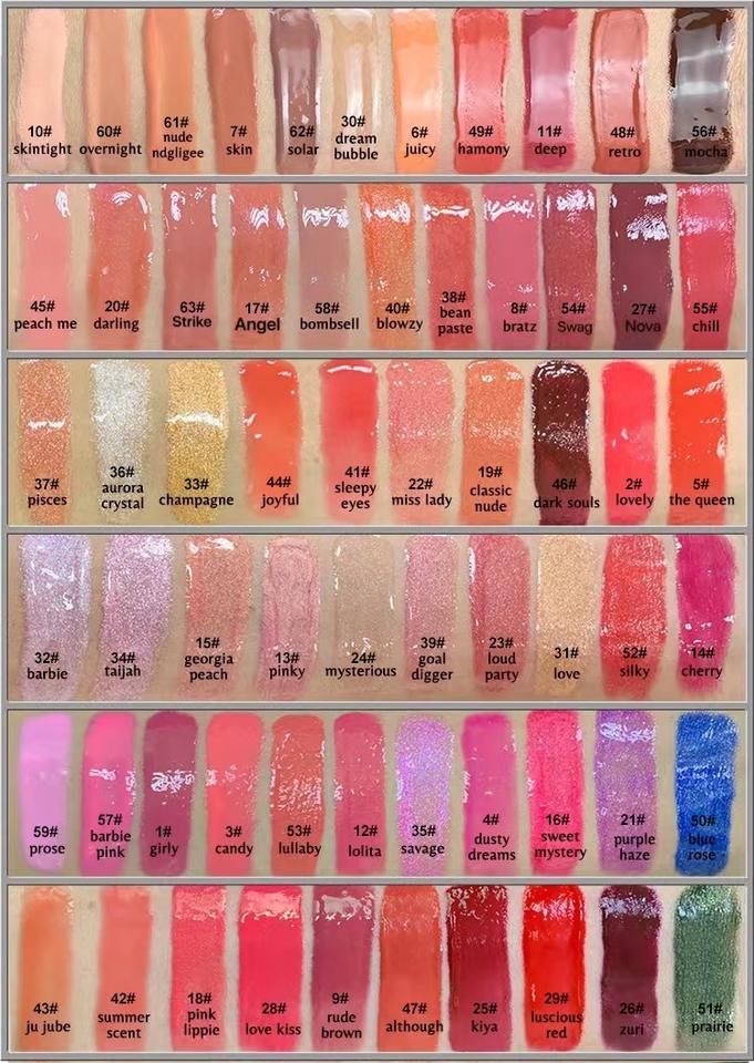 Private Label Vegan Makeup Glitter Luxury Plumping Make Your Own DIY Long Lasting Matte Lipgloss Custom Logo Vendor Lip Gloss