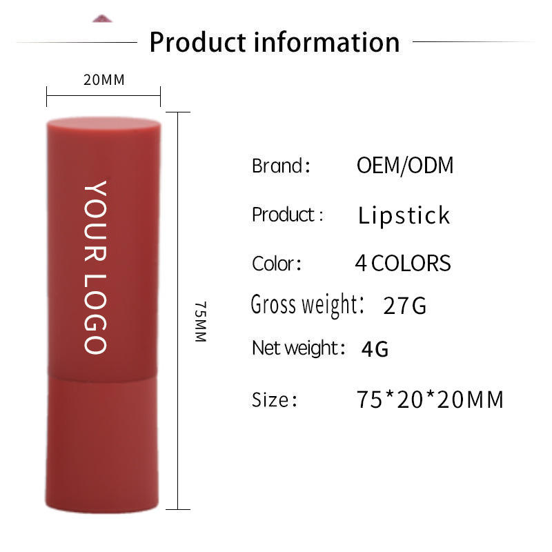 Private Label Custom Brand No Label Red Tube Makeup Matte Shimmering Shiny Waterproof Glitter Lipstick