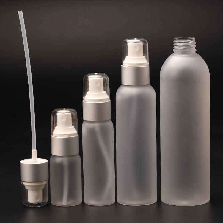 30ml, 50ml, 60ml, 120ml, 150ml, 250ml, 50gWholesale Custom Frosted Plastic Pump Bottle Lotion Pump Bottle Clear Plastic Spray Bottles For Cosmetic Packaging