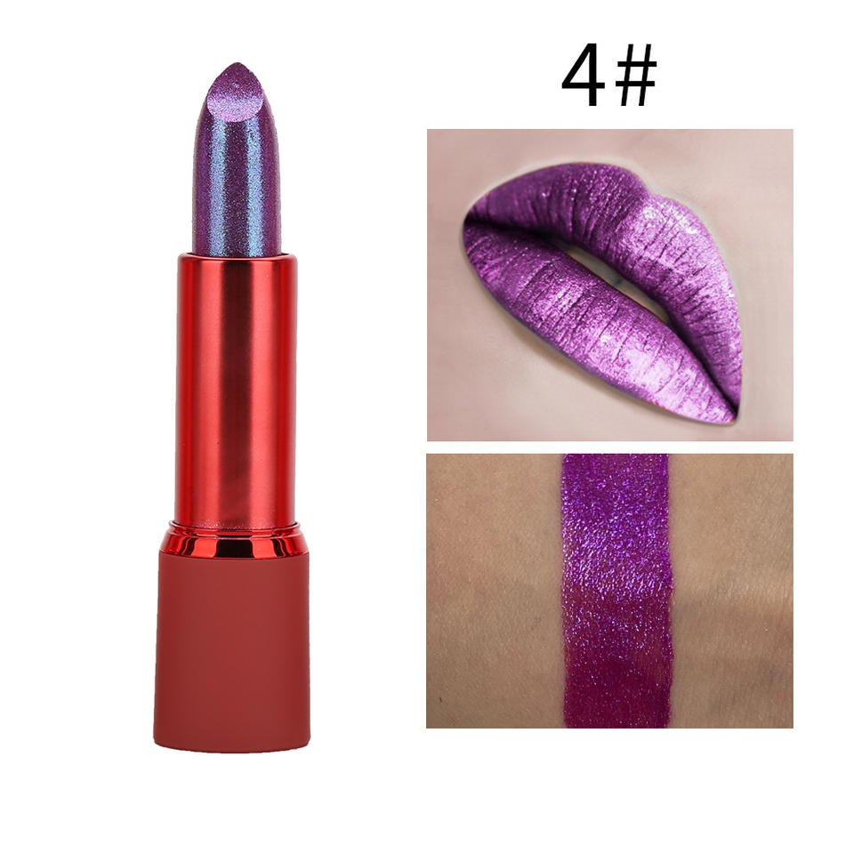 Private Label Custom Brand No Label Red Tube Makeup Matte Shimmering Shiny Waterproof Glitter Lipstick