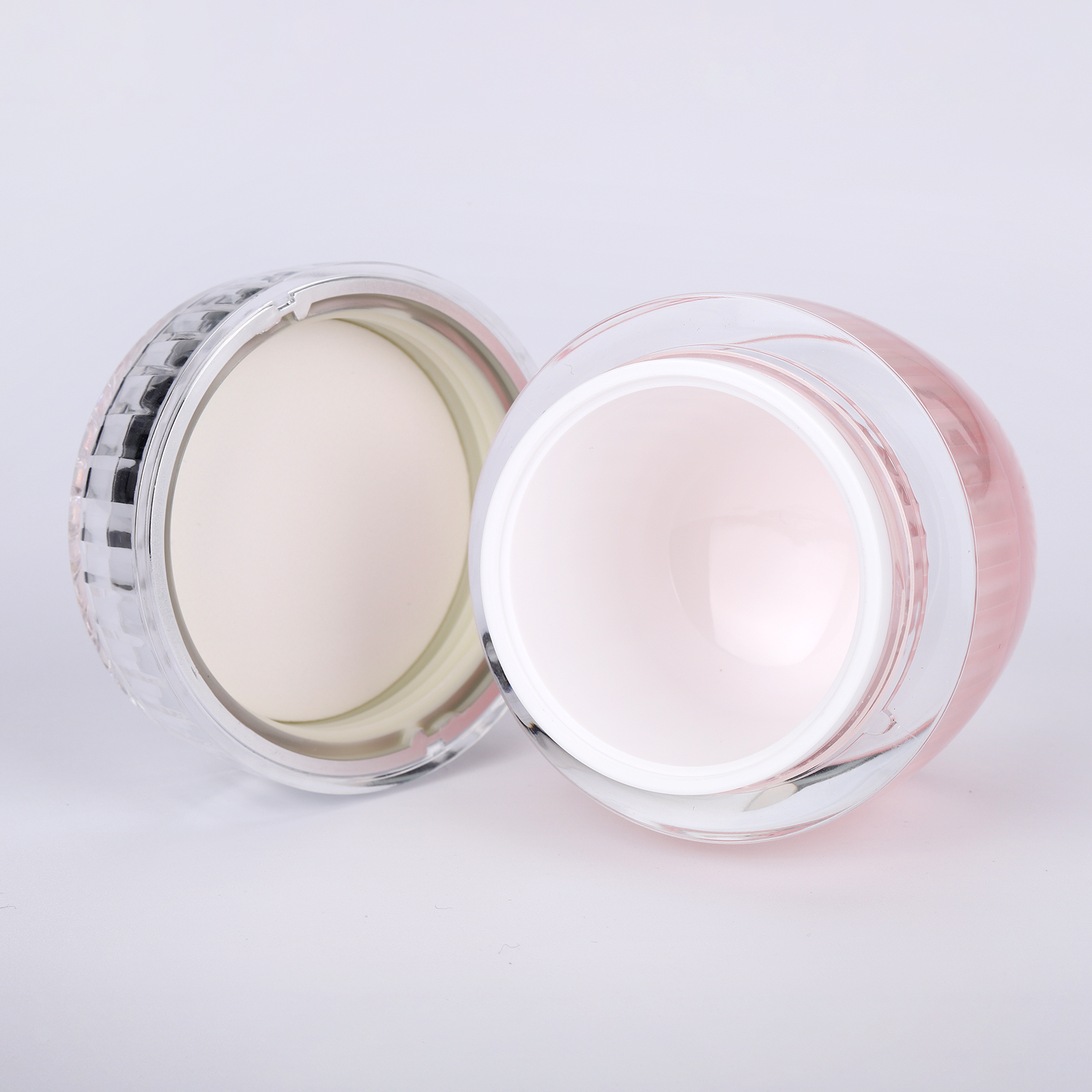 Luxury Cosmetic Containers 5g 10g 15g 20g 30g 50g Acrylic Double Wall Round Plastic Cream Jar