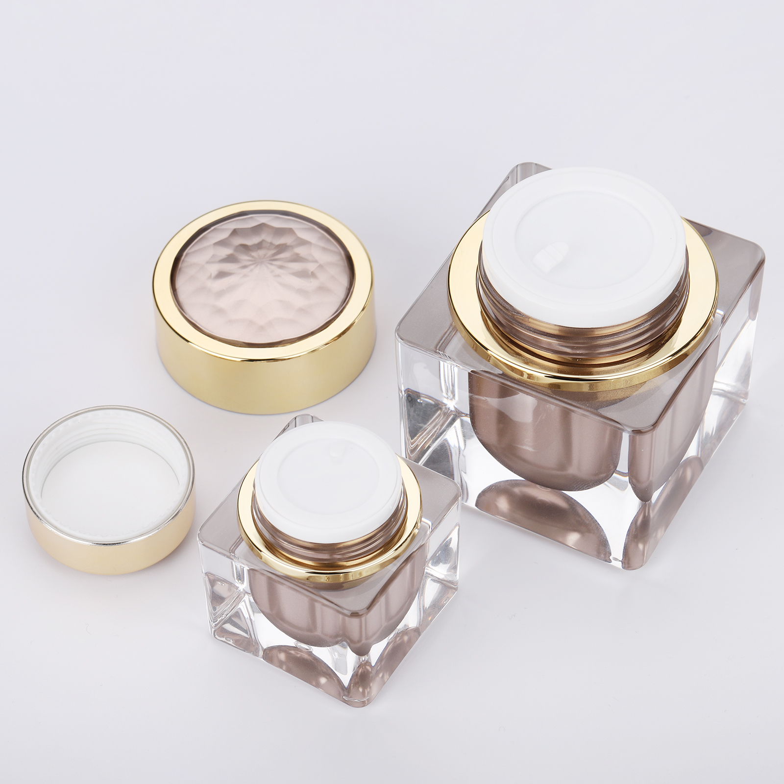 15g 30g 50g 15ml 30ml 50ml 100ml Wholesale Skincare Jars Luxury Containers Acrylic Cosmetic Jars