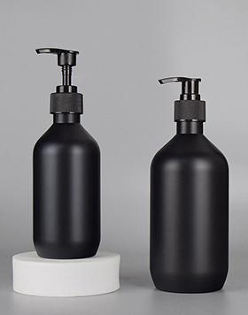 300ml 500ml Silk Screen Printing Matt Black Plastic Conditioner Shampoo Soap Dispenser Bottles With Pump Dispenser