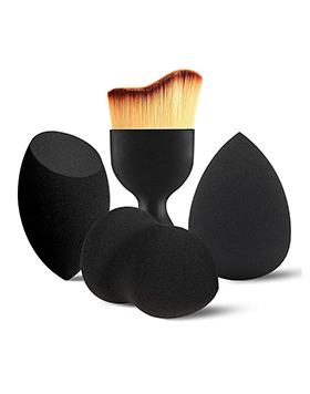 Amazon Hot Sale Customized Beauty Sponge Blenders Makeup Sponges Set With Kabuki Contour Brush