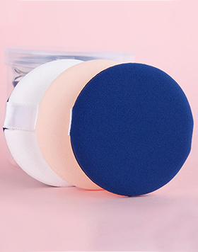 Custom Logo Blue Makeup Sponge Puff Rubycell BB Cream Air Cushion Round Powder Puff