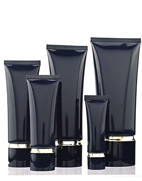 Luxury Empty 30ml 50ml 100ml 150ml 200ml Black Plastic Pe Cosmetic Squeeze Printing Tube With Screw Cover