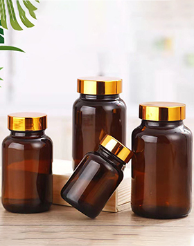 Pharmaceutical Packaging 60ml 75ml 200ml Wide Mouth Brown Capsule Glass Bottle