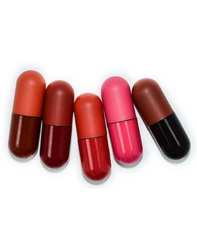 Private Label Waterproof Pill Shape Lipgloss Wholesale Mini Capsule Lip Gloss Moisturizing